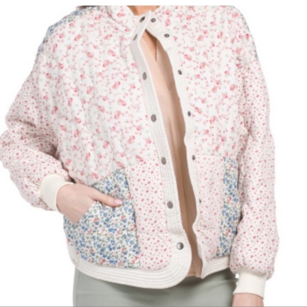 Blank NYC quilted patchwork jacket